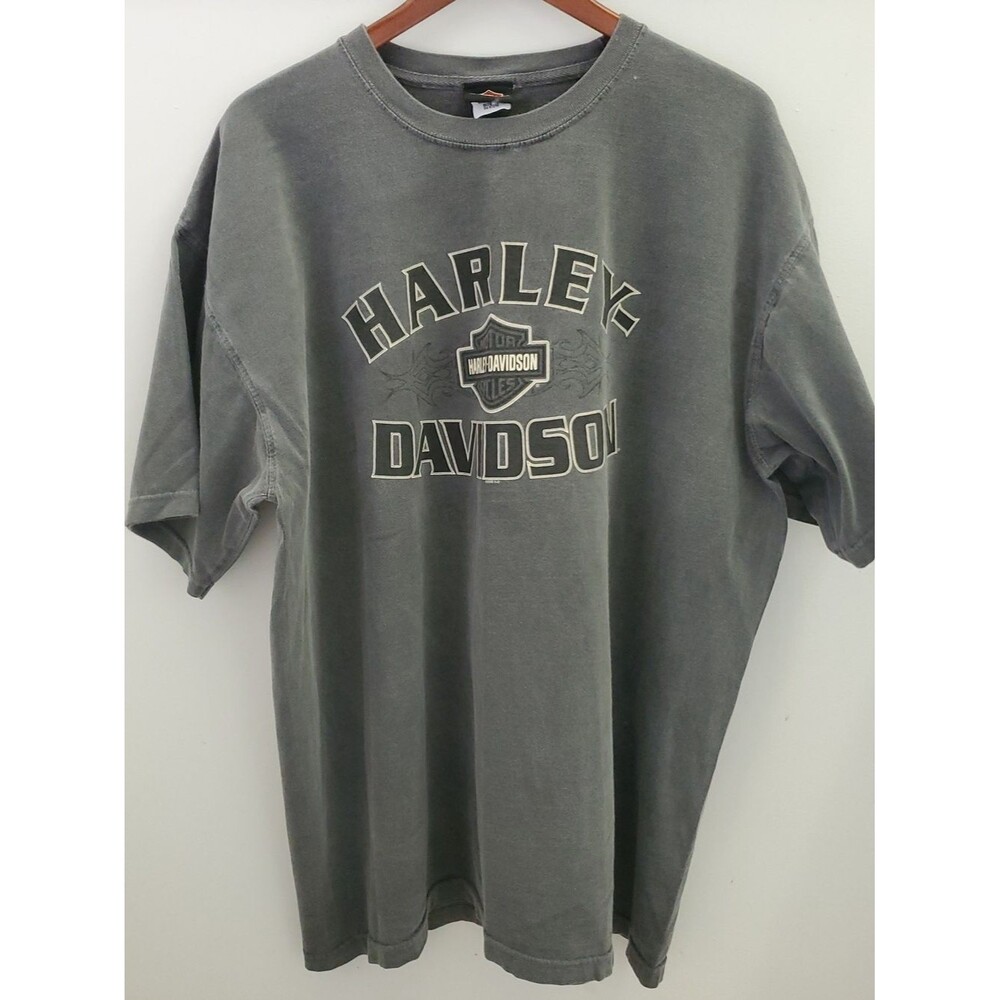 Harley-Davidson Men’s Charcoal Gray Graphic Logo T-Shirt Size XL 2008